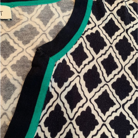 LOFT lightweight sweater with short sleeves, button down shirt top, large - Picture 5 of 5